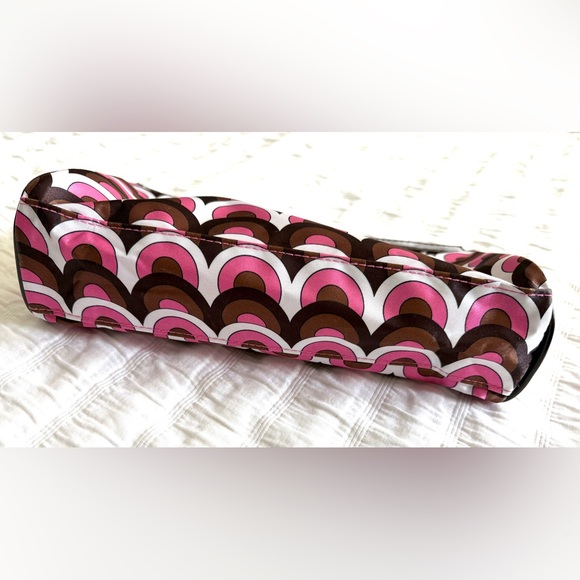 Milly for Clinique Cosmetic Case Pink and Brown Retro Pattern - Picture 5 of 5